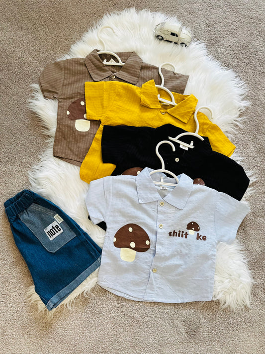 High Quality Creative Printing Short-sleeve Kids Shirts and Shorts Summer